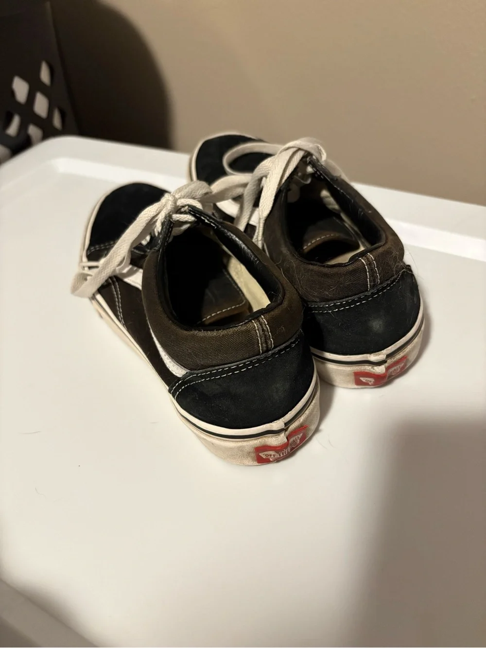 Vans Black and White Old Skool Low-Top Sneakers